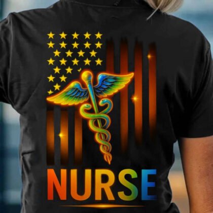 Rainbow Nurse Flag Design - Nurse Pride & Caduceus